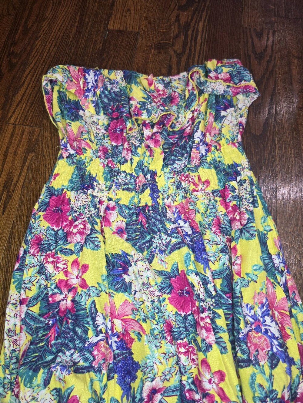 NWT New Look vibrant multicolored floral women's high low dress